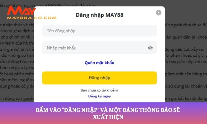 đăng nhập May88